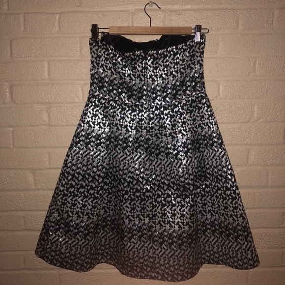 Anthropologie Metallic Bow Mini Dress - Picture 3 of 3